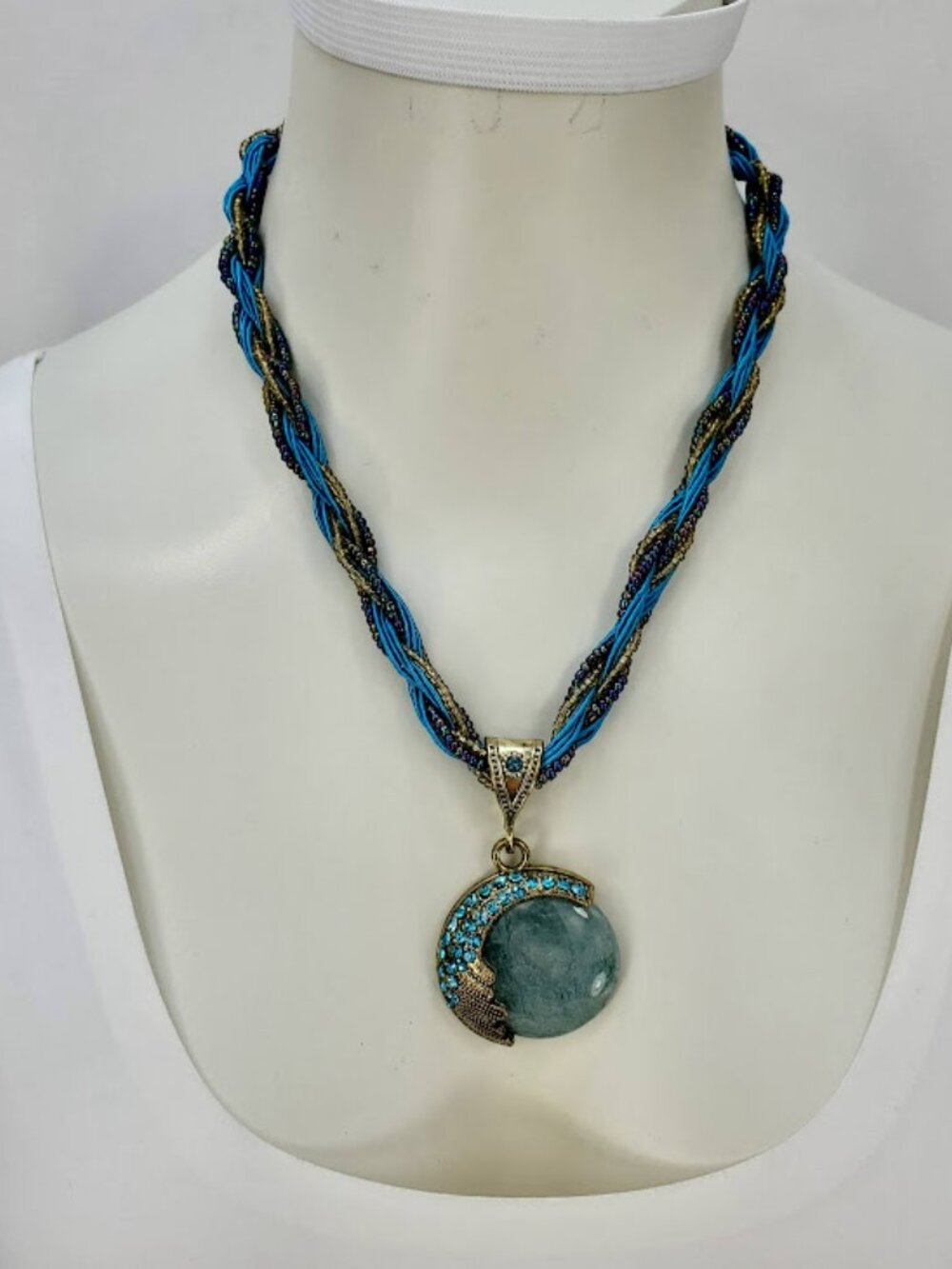 Witchy Fairycore Blue Moon Mystical Necklace Fantasy Costume